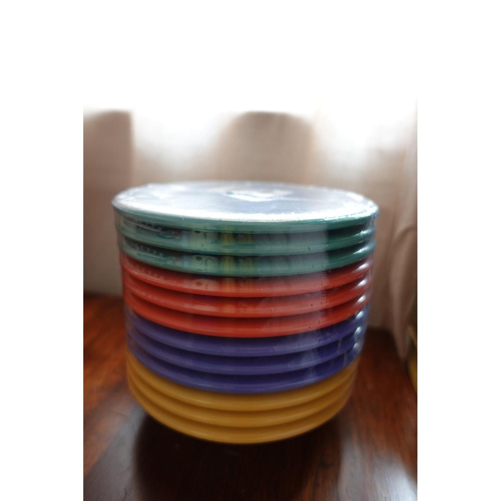 G.E.T. B-86 Diamond Mardi Gras Melamine 6 Inch 8oz Bowls Multi-Color Set of 12‎
